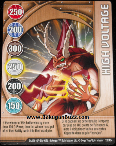 High Voltage 23 48c Bakugan 1 48c Card Set